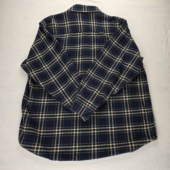 Men's Flannel Shirt Size XXL Blue Plaid Button-Down Caribou Creek 100% Cotton - Picture 4 of 4